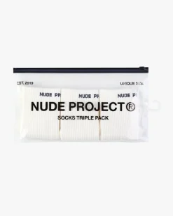 Nude Project Allday Socks White 3Xpack Outlet