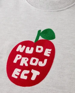 Nude Project Apple Crew Sweatshirt Grey Melange Sale
