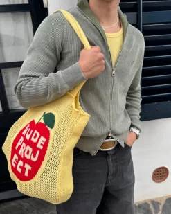 Nude Project Apple Crochet Bag Yellow New