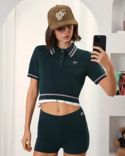 Nude Project Bacuri Knit Polo Green Hot