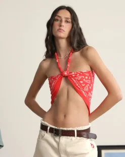 Nude Project Bandana Handkerchief Red Best
