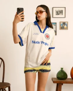 Nude Project Basic Football Tee White Clearance