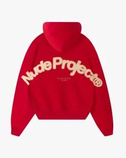Nude Project Beast Zip-Up Hoodie Red Outlet