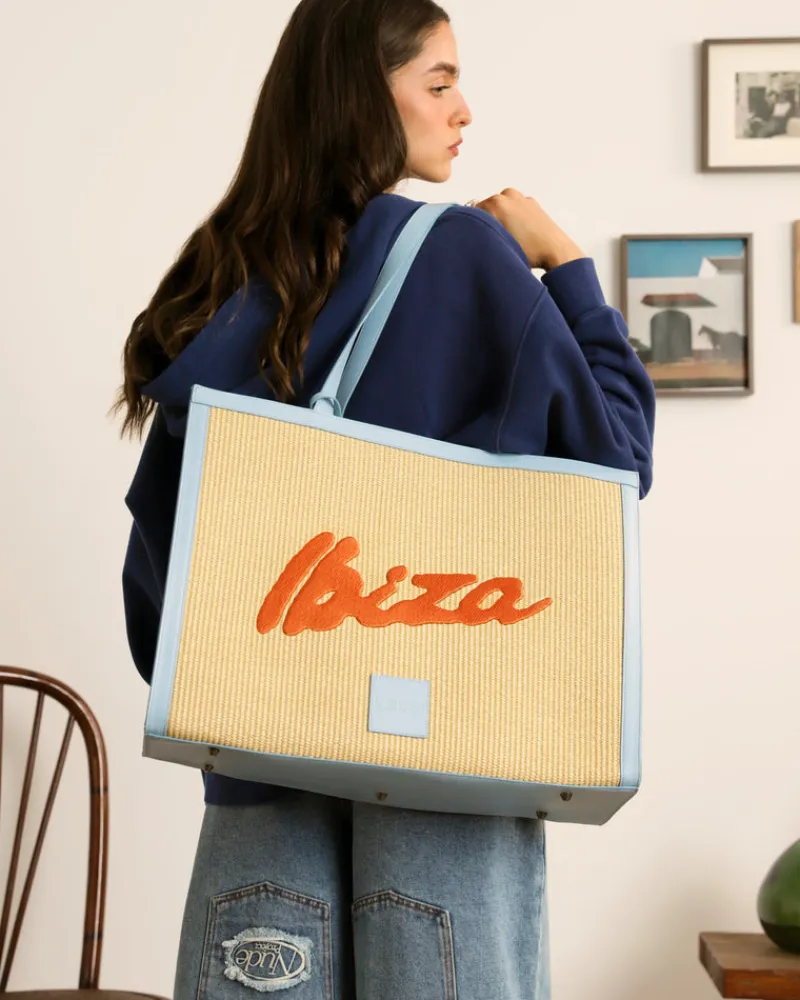 Nude Project Big Raffia Bag Best