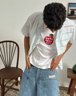 Nude Project Block Shirt Baby Blue New