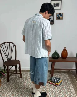 Nude Project Block Shirt Baby Blue New