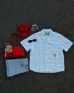 Nude Project Block Shirt Baby Blue New