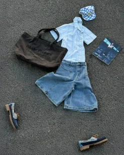 Nude Project Block Shirt Baby Blue New