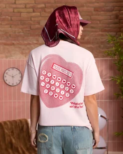 Nude Project Calculator Tee Pink Hot
