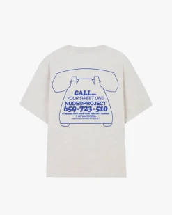 Nude Project Call Tee Grey Melange Fashion