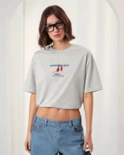 Nude Project Call Tee Grey Melange Fashion
