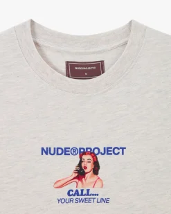 Nude Project Call Tee Grey Melange Fashion