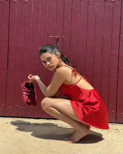 Nude Project Camisole Dress Red New