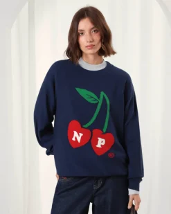Nude Project Cerise Knit Sweater Navy Online