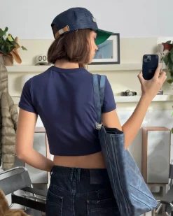 Nude Project Cerise Top Navy Clearance