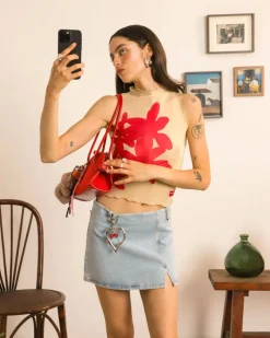 Nude Project Cherry Denim Skirt Hot