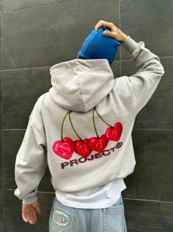 Nude Project Cherry Hoodie Ice Grey New