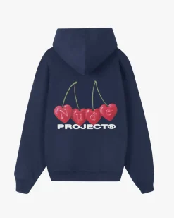 Nude Project Cherry Hoodie Navy Clearance