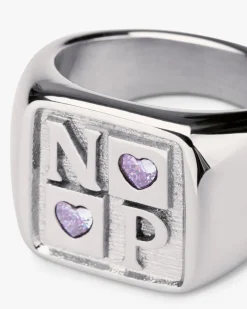 Nude Project Chess Ring Silver Fashion