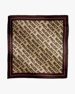 Nude Project Classic Handkerchief Logo Brown New