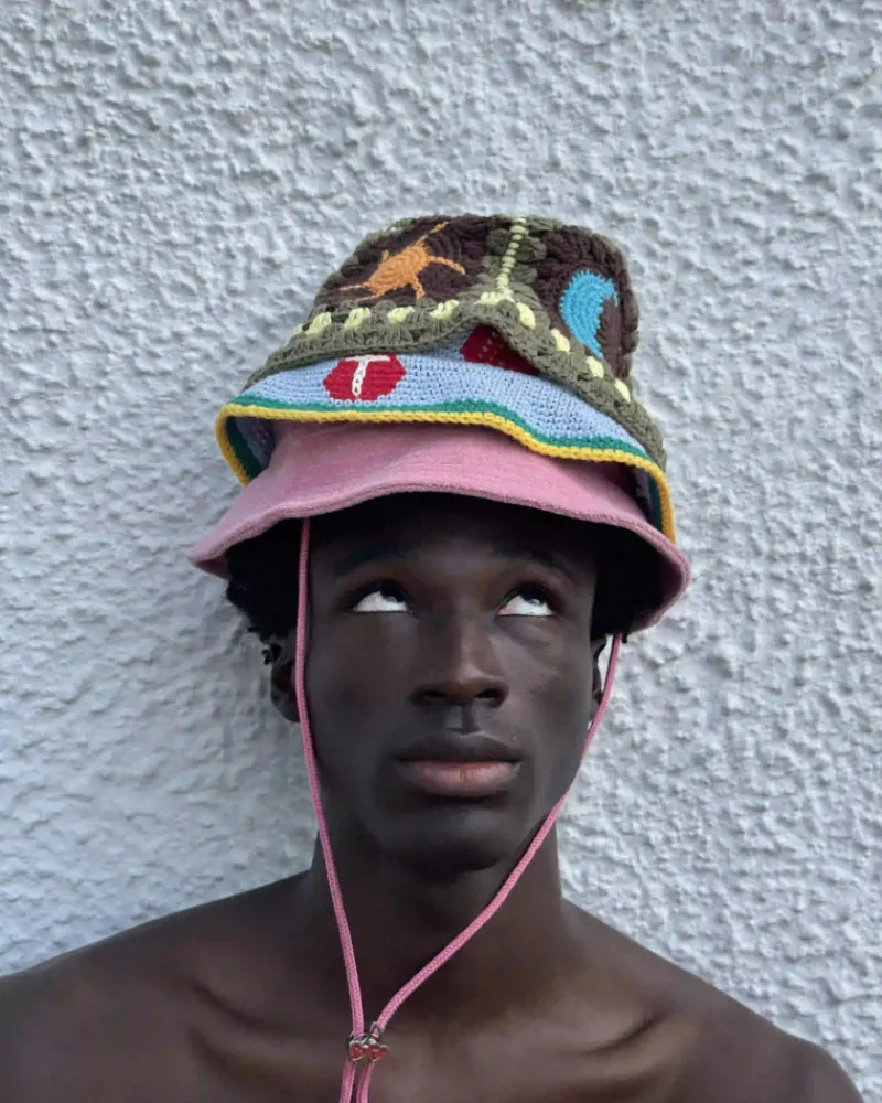 Nude Project Crochet Bucket Blue Outlet