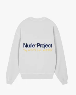 Nude Project Cult Sweatshirt Washed Light Grey Outlet