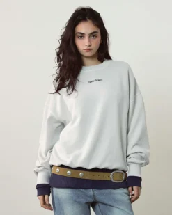 Nude Project Cult Sweatshirt Washed Light Grey Outlet