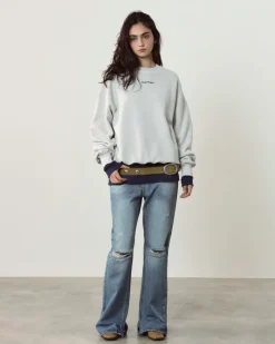 Nude Project Cult Sweatshirt Washed Light Grey Outlet