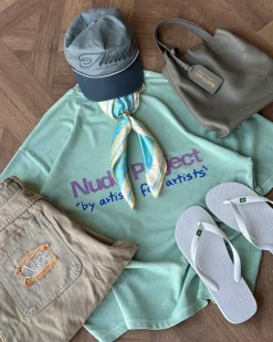 Nude Project Cult Tee Washed Green Fashion