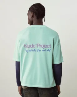 Nude Project Cult Tee Washed Green Fashion