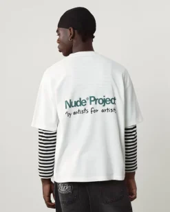 Nude Project Cult Tee Washed Off-White Clearance