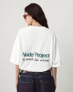 Nude Project Cult Tee Washed Off-White Clearance