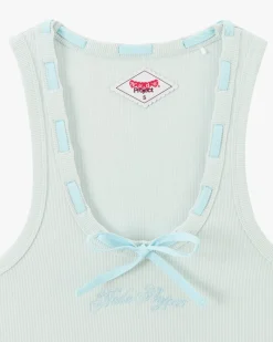 Nude Project Cutie Bow Tank Top Blue Outlet