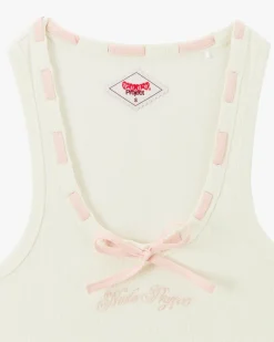 Nude Project Cutie Bow Tank Top Pink Hot