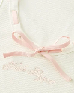 Nude Project Cutie Bow Tank Top Pink Hot