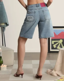 Nude Project Denim Shorts Lace Clearance