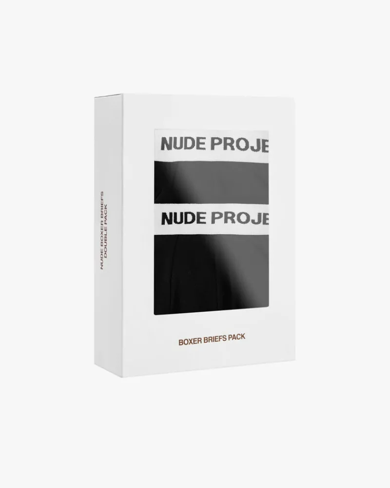 Nude Project Essential Boxer Black 2Xpack Sale