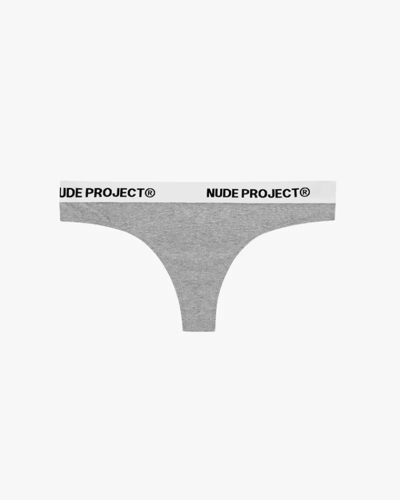 Nude Project Essential Thong Grey Clearance