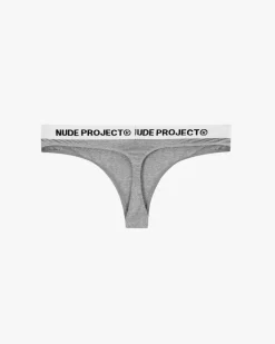 Nude Project Essential Thong Grey Clearance