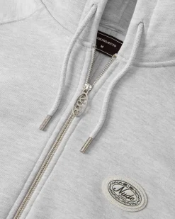 Nude Project Essentials Zip-Up Hoodie Grey Melange Clearance