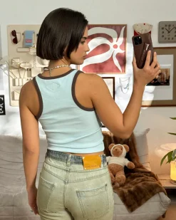 Nude Project Every Day Tank Top Blue Fashion