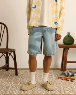 Nude Project Face Denim Shorts Fashion