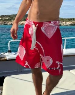 Nude Project Gigi Mesh Short Red Best