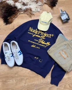 Nude Project Global Soon Sweatshirt Navy Discount