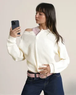 Nude Project Global Soon Waffle Polo Off-White Online