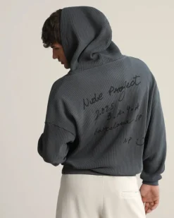 Nude Project Global Soon Waffle Zip-Up Hoodie Ash Outlet