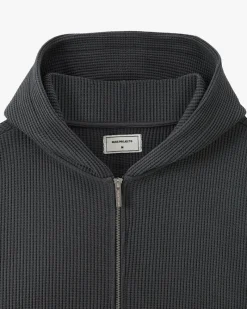 Nude Project Global Soon Waffle Zip-Up Hoodie Ash Outlet