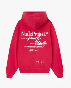 Nude Project Global Soon Zip-Up Hoodie Raspberry Outlet