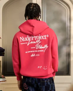 Nude Project Global Soon Zip-Up Hoodie Raspberry Outlet