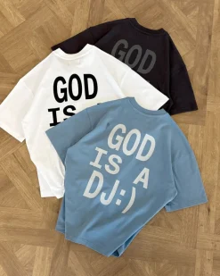 Nude Project God is a DJ Tee White Discount